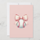 Custom Baseball Girl Birthday  Bedankkaart (Achterkant)