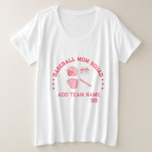 Custom Baseball Maman acclamer Plus Taille T-shirt