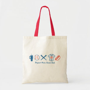 Custom Baseball Mom Schattige Softbal Mama Tote Bag