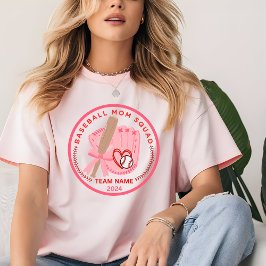 Custom Baseball Mom Squad Gepersonaliseerde Team N T-shirt