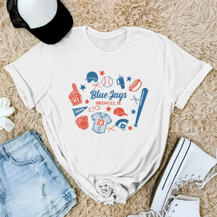 Custom Baseball Mom Trotse Softbal Mama Game Day T-shirt