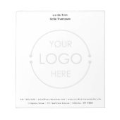 Custom Basic Business Logo Achtergrond en naam Notitieblok (Voorkant)
