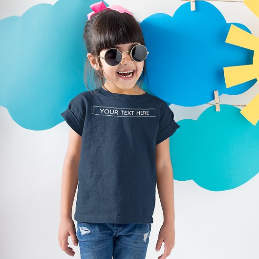 Custom Basic Dark Navy Blue Toevoegen Jouw tekst K T-shirt