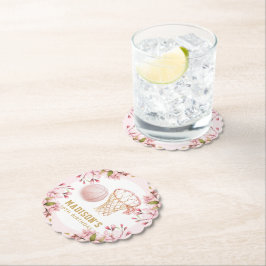 Custom Basketbal Meisje Verjaardag Kartonnen Onderzetters