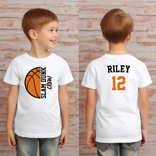 Custom Basketbal Slam Dunk Naam T-shirt