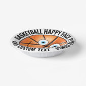 Custom Basketbal Theme Party BLUE EYES Happy Face Papieren Kommen (Gebogen)