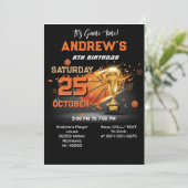 Custom Basketball Birthday Invitation Template (Debout devant)