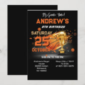 Custom Basketball Birthday Invitation Template (Devant / Derrière)