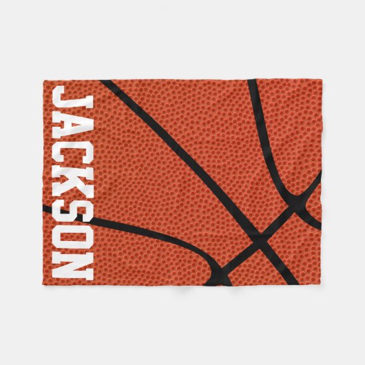 CUSTOM Basketball Peau polaire couverture (Devant (Horizontal))