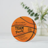 Custom Basketball Team Party Kaart (Staand voorkant)