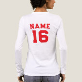 Custom Basketball tee,player Name Jersey Number Tri-Blend Shirt (Achterkant)