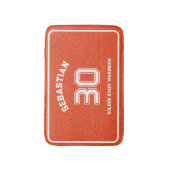 Custom Basketball Textured Orange Badmat (Voorkant Verticaal)