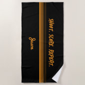 Custom basketball towel with bold ‘Shoot. Score.  Strandlaken (Voorkant)