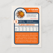 Custom Basketball Trading Card, Retro Player Card Contactkaartje (Achterkant)