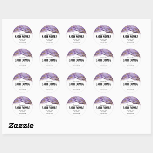 Custom Bath Bomb Label Template – Editable Logo &  (Vel)
