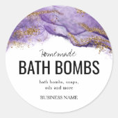 Custom Bath Bomb Label Template – Editable Logo &  (Voorkant)