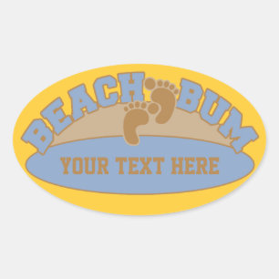 Custom Beach Bum stickers