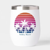 Custom Beach House Cute Tropical Palm Tree (Arrière)