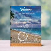 Custom Beach House Rentals Home Wifi Instructions Acryl Bord (Neutraal)