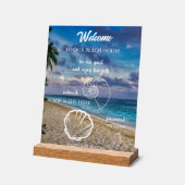 Custom Beach House Rentals Home Wifi Instructions Acryl Bord (Hoek)