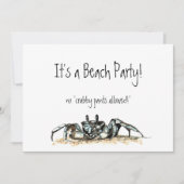 Custom Beach Party Invitation pas de pantalon de c (Devant)