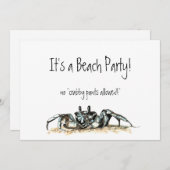 Custom Beach Party Invitation pas de pantalon de c (Devant / Derrière)