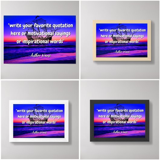 Custom Beach Quotes / Create Your Own Quote Poster