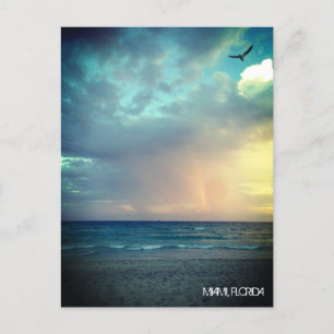 Custom Beach Sunset MIAMI BEACH Florida Romantic Briefkaart