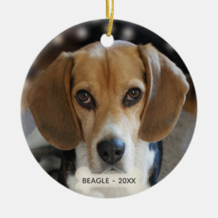 Custom Beagle Dog Foto Keramisch Ornament