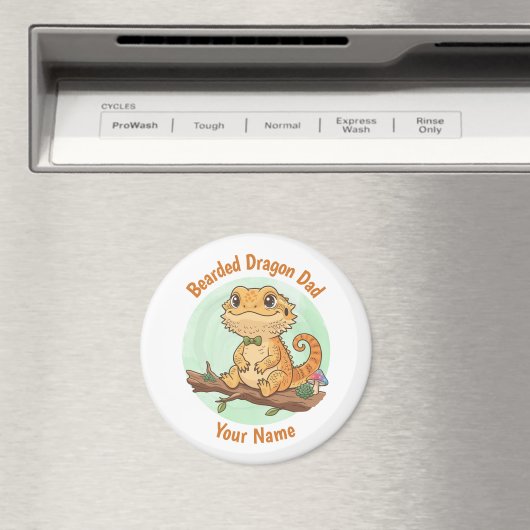 Custom Bearded Dragon Dad Magnet (In Situ (Lave-vaisselle))