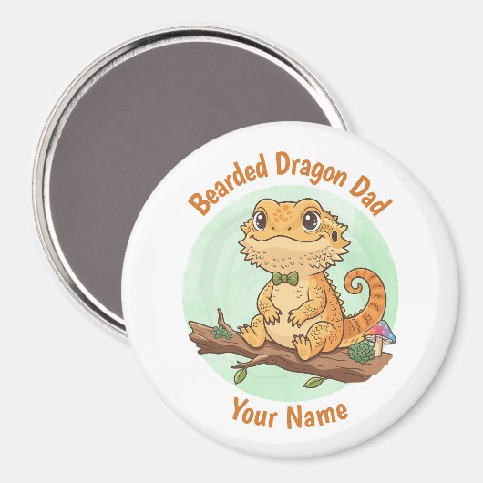 Custom Bearded Dragon Dad Magnet (Recto/Verso)