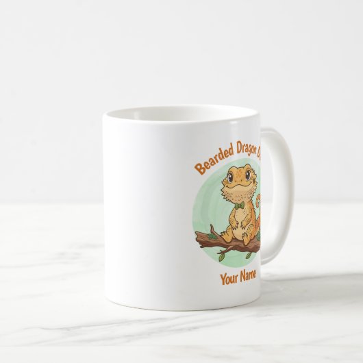 Custom Bearded Dragon Dad Mug (Devant droit)