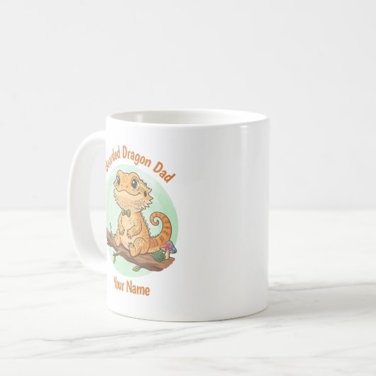 Custom Bearded Dragon Dad Mug (Devant gauche)