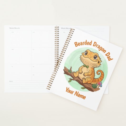 Custom Bearded Dragon Dad Planner (Devant avec enveloppe)