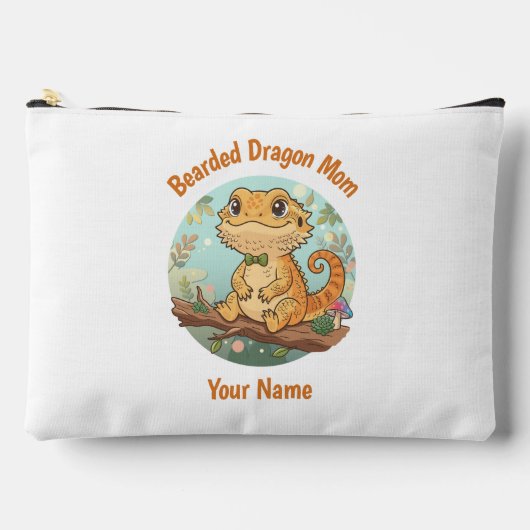 Custom Bearded Dragon Mom Accessory Pouch Etui (Voorkant)
