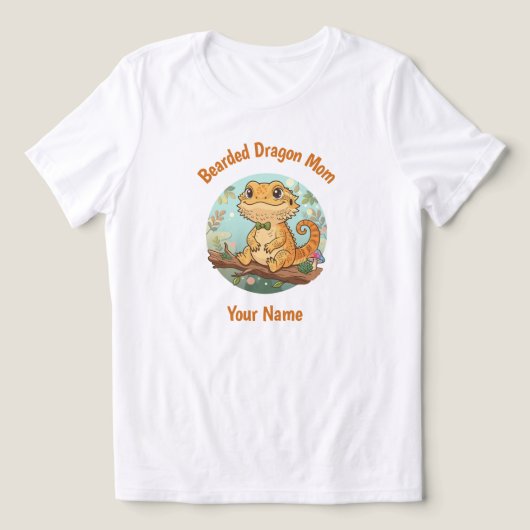 Custom Bearded Dragon Mom Tri-Blend Shirt (Design voorkant)