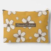 Custom beautiful floral pattern Brown mustard Cute Etui (Achterkant)
