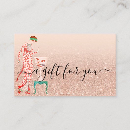 Custom Beauty Hair Nail Small Business SPA Voucher Visitekaartje (Voorkant)