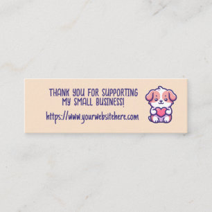 Custom Bedankt voor het ondersteunen van mijn klei Mini Visitekaartje