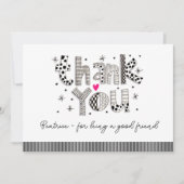 Custom Bedankt voor het zijn van mijn vriend Kaart (Voorkant)