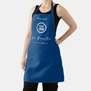 Custom Bedrijf Business Logo Merk Navy Blue Schort