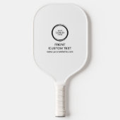 Custom Bedrijf Business Logo Tekst Black Stripe Pickleball Paddle (Voorkant)