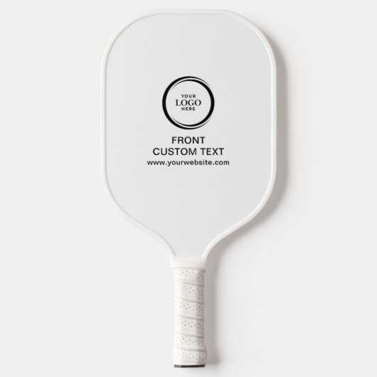 Custom Bedrijf Business Logo Tekst Black Stripe Pickleball Paddle (Voorkant)