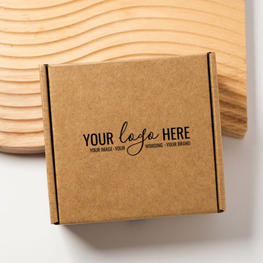 Custom Bedrijf Chic Typografie Basic Logo Zelfinktende Stempel