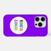Custom Bedrijf Logo iPhone Case Kies Kleur iPhone Hoesje (Achterkant horizontaal)
