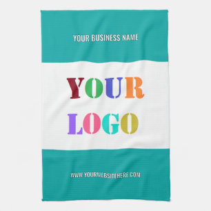 Custom Bedrijf Logo Tekst Keuken Handdoek Uw Kleur