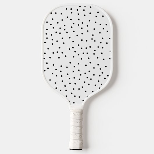 Custom Bedrijf Zakelijke Logo Tekst Zwart Polka Do Pickleball Paddle (Achterkant)