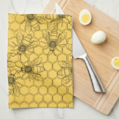 Custom Bee Apiary Keuken Handdoek (Quarter Fold)