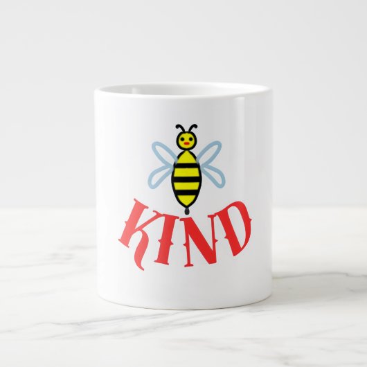 Custom Bee Kind Personalized Gift  Extra Grote Beker (Voorkant)