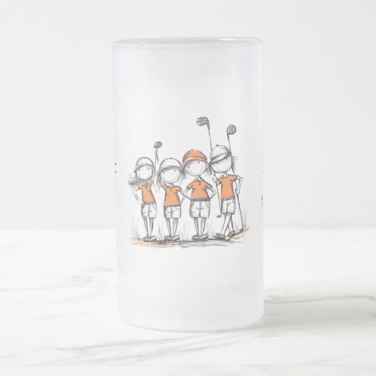Custom Beer Mug for Ladies Golf League Matglas Bierpul (Center)